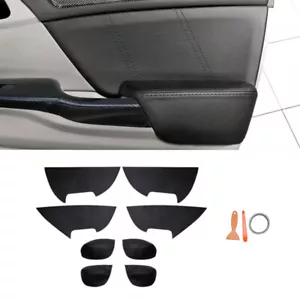 8pcs Leather Cover For Honda Civic 9th 2012-2015 Inner Door Panel Armrest Cover - Picture 1 of 18