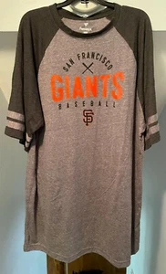 SAN FRANCISCO GIANTS MLB GRAYS RETRO RINGER LEGACY T-SHIRT SZ XL-T FANATICS NWT - Picture 1 of 3