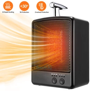 Small Electric Space Heater Ceramic Space Heater Fan Portable Instant Heating - Picture 1 of 47