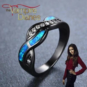 The Vampire Diaries Elena Gilbert, Zirkonia, Feueropal, Unendlichkeit, Wolfram, Ring - Bild 1 von 5