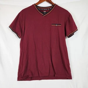 Nick Danger Henley T-Shirt Kurzarm Rot Herren Gr. XL - Bild 1 von 7