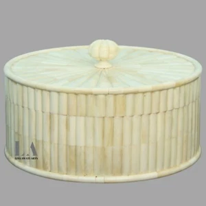 Antique Box White Bone Inlay Decorative Box / Gift Box White Storage Box - Picture 1 of 5
