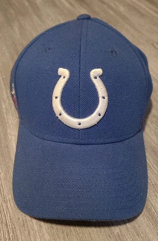New NFL Colts Adjustable Hat Ball Cap Indianapolis Football One Size Blue Cover
