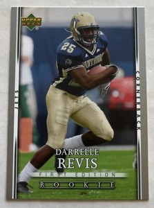 Darrelle Revis RC Rookie 2007 Upper Deck First Edition Jets Future HOF 💥
