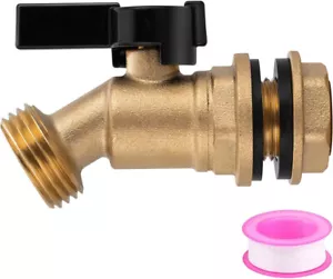 Brass Water Container Rain Barrel Faucets Lead-Free Compliant Spigot 1/2 Inl - Picture 1 of 5