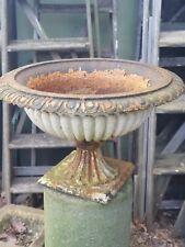 Antique cast iron tazza Urn Victorian Original Garden