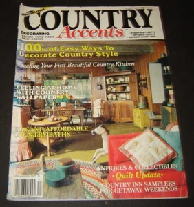 Country Accents magazine #1 Fall 1980 Decorating. Antiques. Collectibles - Imagen 1 de 1