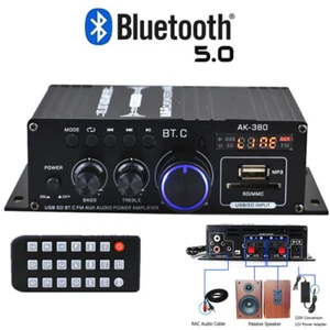 Bluetooth 5.0 Audio Endstufe AK-380 800 W 2.0 CH HiFi Stereo Amp Receiver - Bild 1 von 12