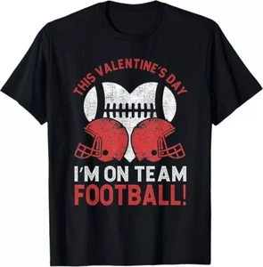 American Football Valentines Day Valentine's Day Heart Boys T-Shirt - Picture 1 of 3