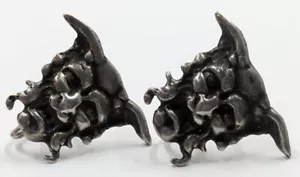 Sterling Silber Teufel Dämon mythologisch antik Schraubverschluss Ohrringe 1" - Bild 1 von 7