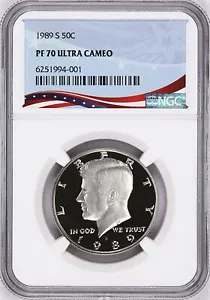 1989-S Proof Kennedy Half, Graded PF70UC  NGC - Registry Quality Coin #85 - Picture 1 of 4