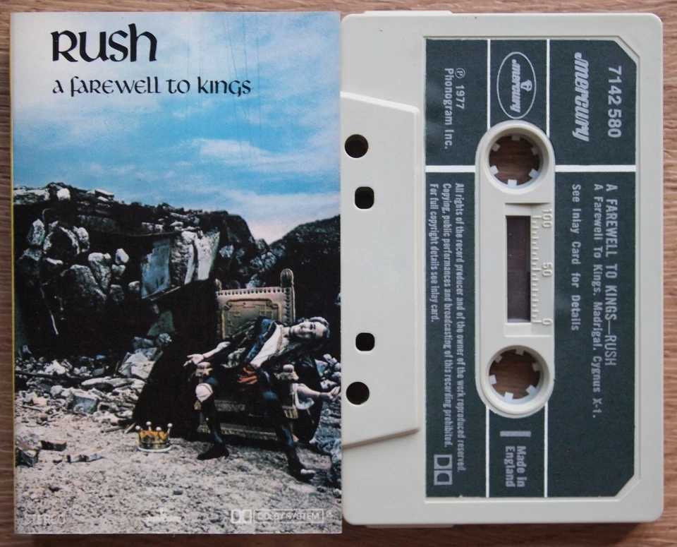 RUSH - A FAREWELL TO KINGS (MERCURY 7142580) 1977 UK CASSETTE TAPE PROG ROCK - Image 1 of 3