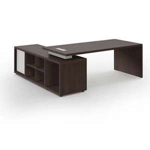 BRERA Writing desk L.210.6xD.199xH.73.5 cm on support desk unit wenge' colour - Picture 1 of 1