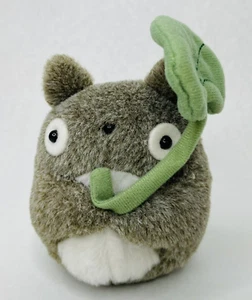 Mein Nachbar Totoro grau Beanie Sitzsack Plüsch mit Blatt 5 Zoll - Sonnenpfeil Ghibli - Bild 1 von 11