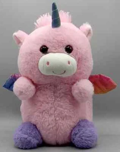 Hug Me Kellytoy Unicorn Pegasus Plush 11" Pink Purple 2018 Stuffed Animal Toy - Picture 1 of 11