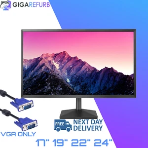 Cheap 17" 19" 22" Computer Monitor VGA DVI Flat screen Major Brands - Afbeelding 1 van 5