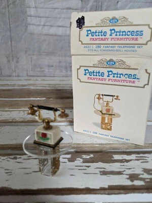 Ideal telephone table set fantasy princess petite furniture dollhouse miniature - Image 1 of 4
