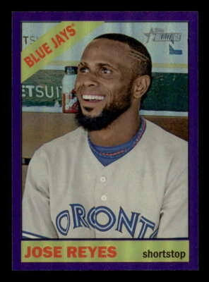 2015 Topps Heritage Chrome Purple Refractor #464 Jose Reyes Blue Jays z - Image 1 of 2