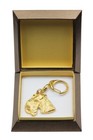 Lakeland Terrier - gold plated keyring with image of a dog, in box, Art Dog USA