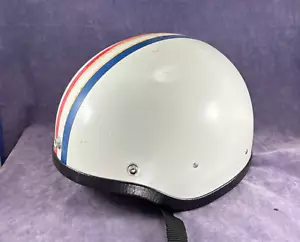 Vintage ASC Fury 100 - White Helmet w Red & Blue Stripes Bell - Estate Find - Picture 1 of 10
