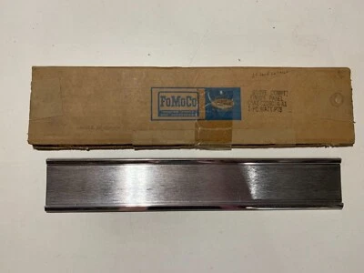 1965 FORD DASH GLOVE BOX DOOR FINISH PANEL BRIGHT FINISH C5AZ-6206036-A - Image 1 of 4