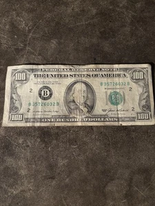 1985 $100 Hundred Dollar Bill Federal Reserve New York Vintage Old Currency - Picture 1 of 2