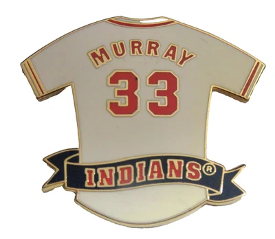 Murray Cleveland Indians Baseball Player Jersey Pin #33_  Peter David Pin - Image 1 of 2