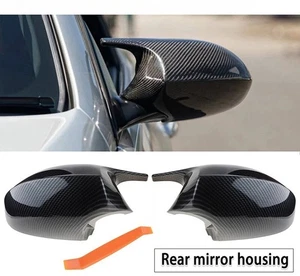 2PCS M3 Style Carbon Fiber Color Side Mirror Cover Caps Fit BMW E90 E92 E93 LCI@ - Foto 1 di 9