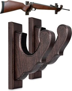 TESLYAR Gun Rack Wall Mount Hold Up Displays Horizontal and Wenge - Picture 1 of 9