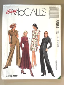 Vestido McCall's Misses de 1990, patrón de mono 8584 talla 14-18 SIN CORTAR - Imagen 1 de 2