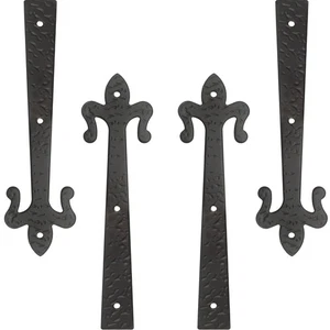 Decorative Barn Door Bracket 8 in Dummy Gate Hinge Garage Door Strap Hinges M... - Picture 1 of 7