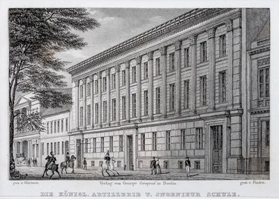 Berlin Artillerieschule Original Stahlstich  Finden aus Spiker 1833 Passepartout - Bild 1 von 4