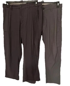 2 - UB Tech Pants Mens 32x30 Grey Rainier Travel Chino Expandable Waist Classic - Picture 1 of 11