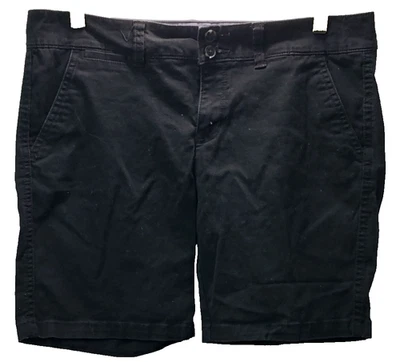 Pantalones Cortos American Eagle Outfitters Mujer Sarga Elastizados Frente Plano, Negros, Talla 6 Foto 1 de 4