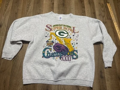 Vintage LOGO 7 Sweater Men's Large Green Bay Packers Super Bowl Champions XXXL - Image 1 of 4