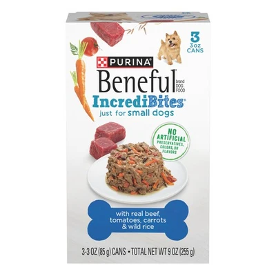Comida húmeda para perros Purina de raza pequeña con salsa, IncrediBites con carne real - (8... Foto 1 de 4