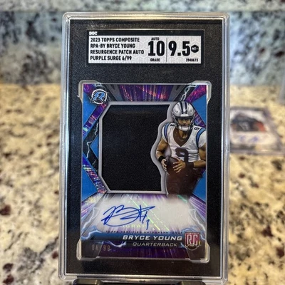 2023 Topps Composite - Resurgence Patch Autographs Bryce Young #RPA-BY Purple/99 - Image 1 of 2