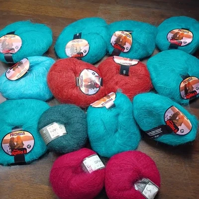 Mohair 14 madejas Promesa y otras marcas diferentes colores Foto 1 de 4