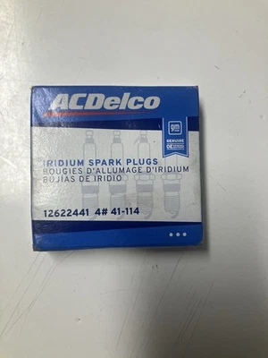 NEW GENUINE GM ACDelco Iridium Spark Plugs 41-114 12622441 Set Of 4 - Image 1 of 3