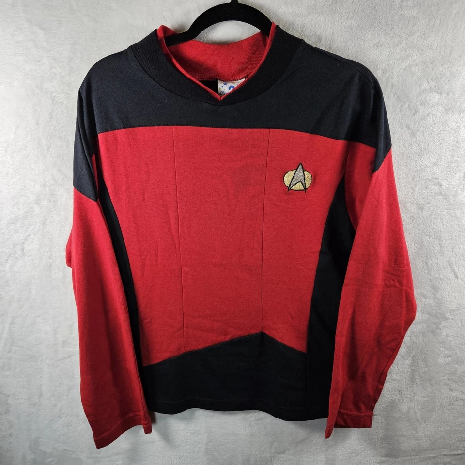 New 1994 Star Trek The Next Generation Uniform Shirt Boys XL Red NOS *FLAW* - Image 1 of 4