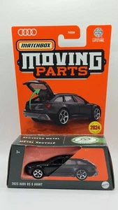 2024 Matchbox Moving Parts 2023 Audi RS 6 Avant Rear Hatch opens Metal Black - Picture 1 of 2