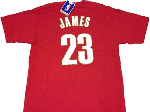 Rare Vintage 2000s LeBron James Cleveland Cavaliers Jersey T-Shirt New NWT LARGE - Picture 1 of 2