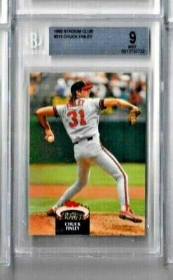 1992 Stadium Club Chuck Finley BGS 9 - Image 1 of 2