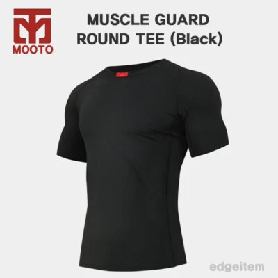 MOOTO Muscle Guard Round Tee (Black) Compression Wear Gym T-Shirt Training Top - Image 1 of 4
