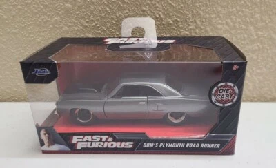 JADA - Fast & Furious - Dom's PLYMOUTH ROAD RUNNER (Gray) Diecast 1:32 NEW - Image 1 of 4