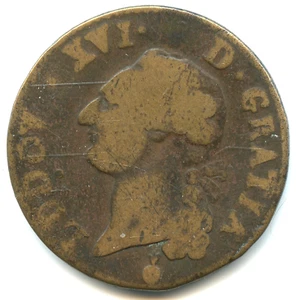 Louis XVI sol à l'écu 1790 W n°5981 - Foto 1 di 2