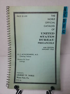 Estampillas de catálogo oficiales vintage de 1962 de la oficina de Estados Unidos precanceladas - Imagen 1 de 5