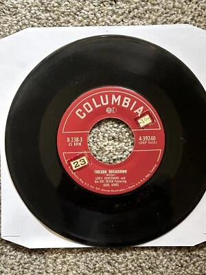 LOUIS ARMSTRONG & his Hot Seven Chicago Breakdown VG+ B 238-3 Vinyl COLUMBIA 45 - Image 1 of 3