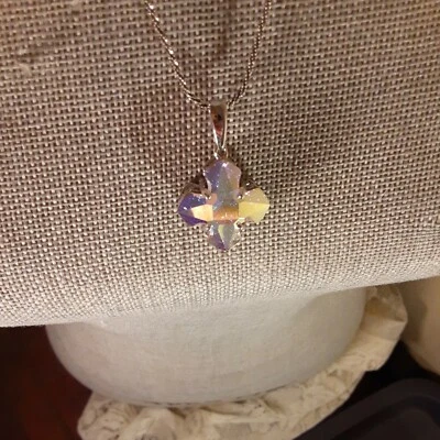 Кулон только серебро сделано с AB цвет кристалл от Swarovski (410) - Изображение 1 из 4