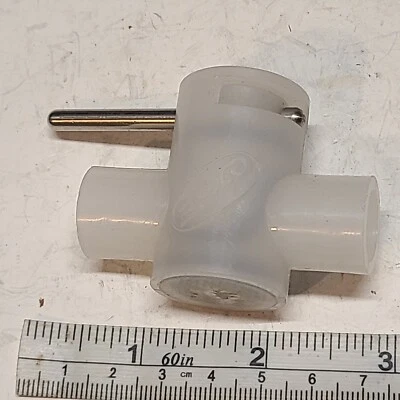 Cole Parmer / Evsco #06470-27 PVDF двусторонний, двухпозиционный эллиптический клапан 1/4 дюйма. - Изображение 1 из 4